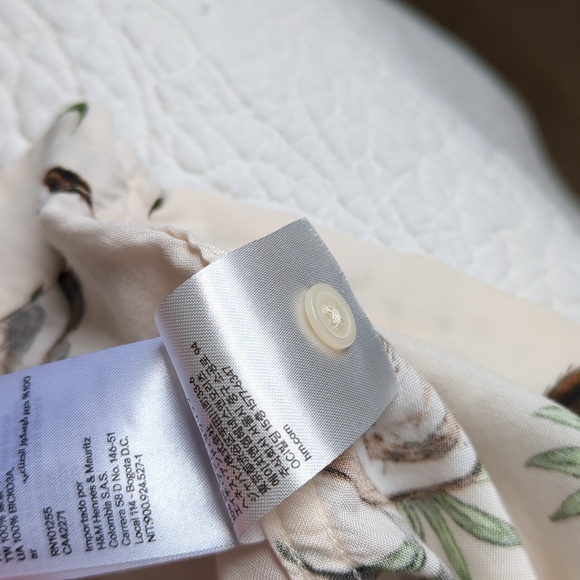 H&M Tropical Coconut Print Mens Button Shirt Size L - Picture 6 of 6